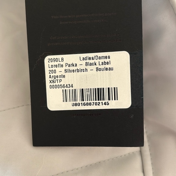 Canada Goose Women’s NWT Lorette Black Label Parka Jacket w Fur XS Silverbirch - Picture 7 of 12